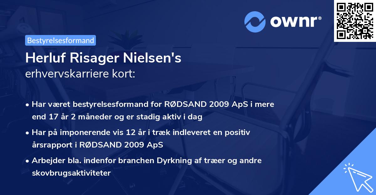 Herluf Risager Nielsen's erhvervskarriere kort