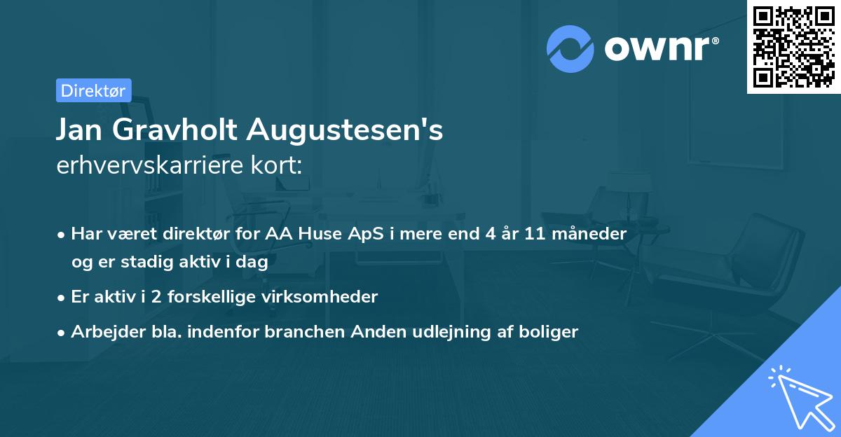 Jan Gravholt Augustesen's erhvervskarriere kort