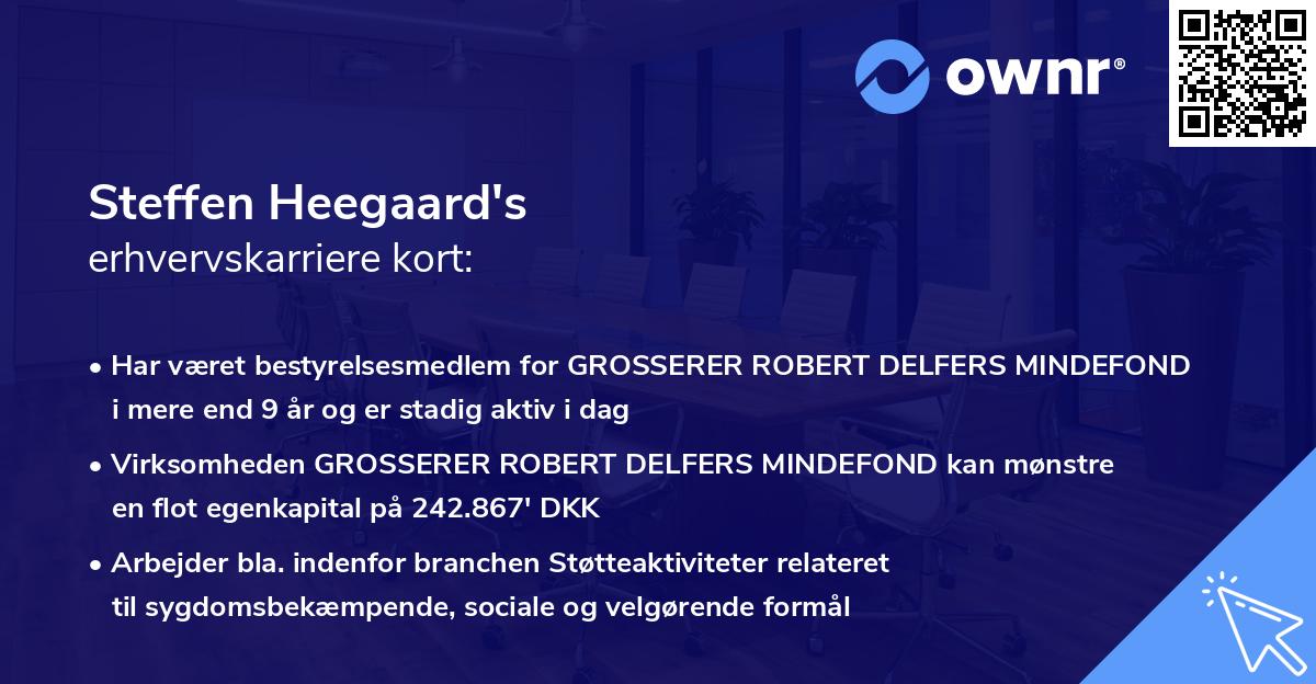 Steffen Heegaard's erhvervskarriere kort