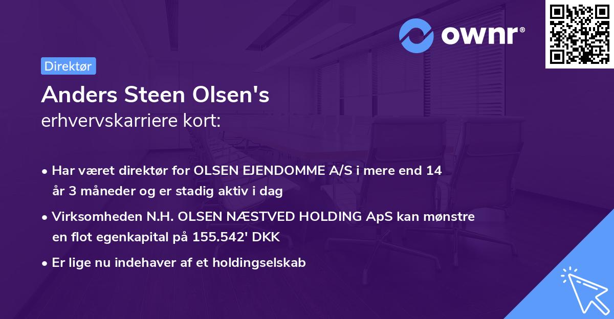 Anders Steen Olsen's erhvervskarriere kort