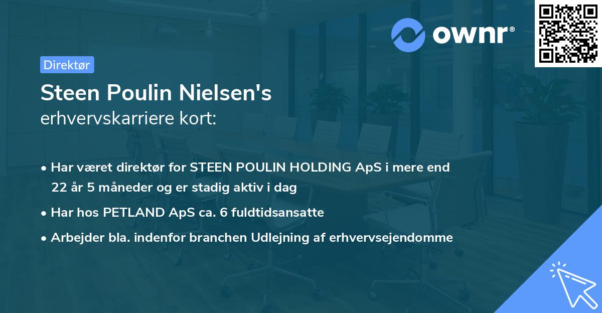 Steen Poulin Nielsen's erhvervskarriere kort