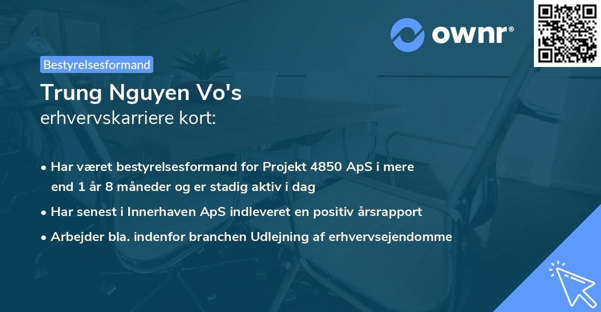 Trung Nguyen Vo's erhvervskarriere kort