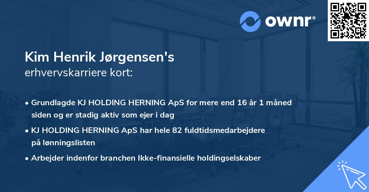 Kim Henrik Jørgensen's erhvervskarriere kort