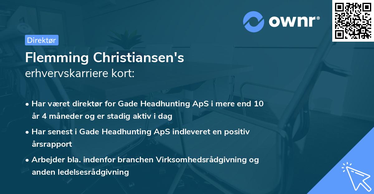 Flemming Christiansen's erhvervskarriere kort