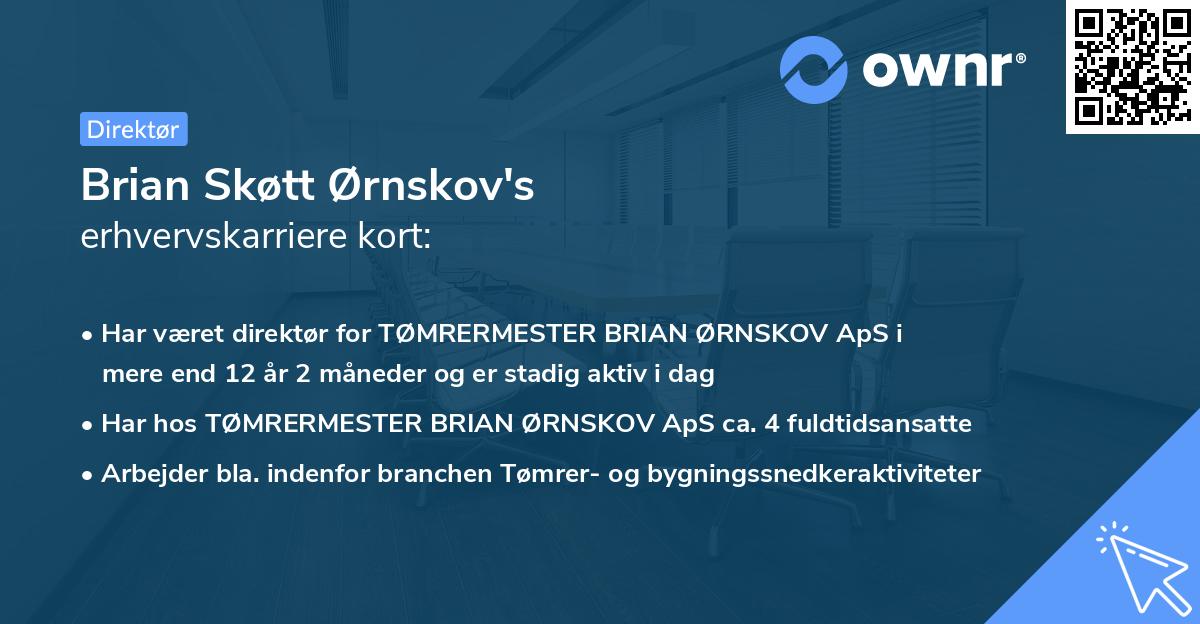 Brian Skøtt Ørnskov's erhvervskarriere kort
