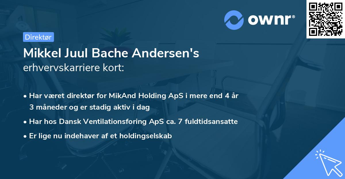 Mikkel Juul Bache Andersen's erhvervskarriere kort