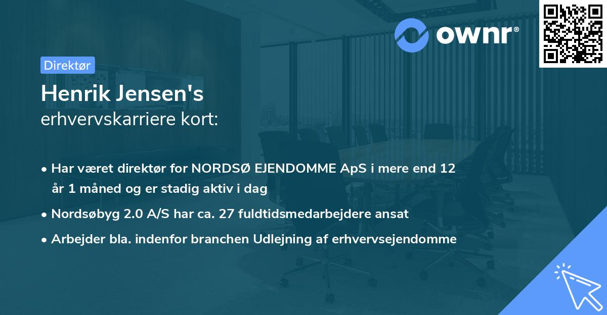 Henrik Jensen's erhvervskarriere kort