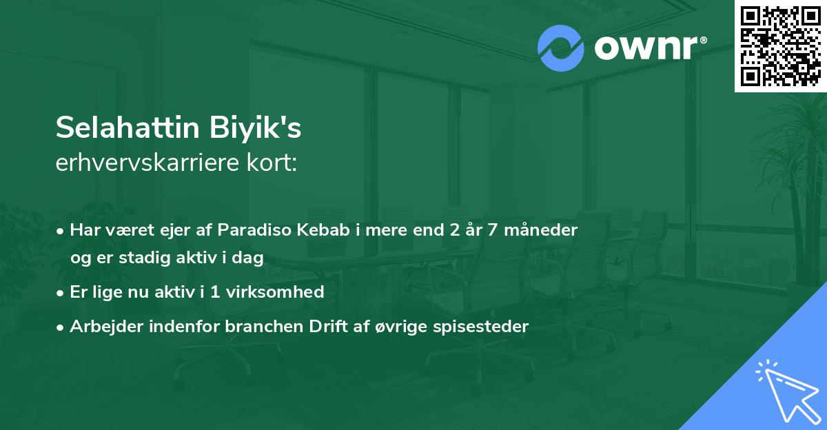 Selahattin Biyik's erhvervskarriere kort