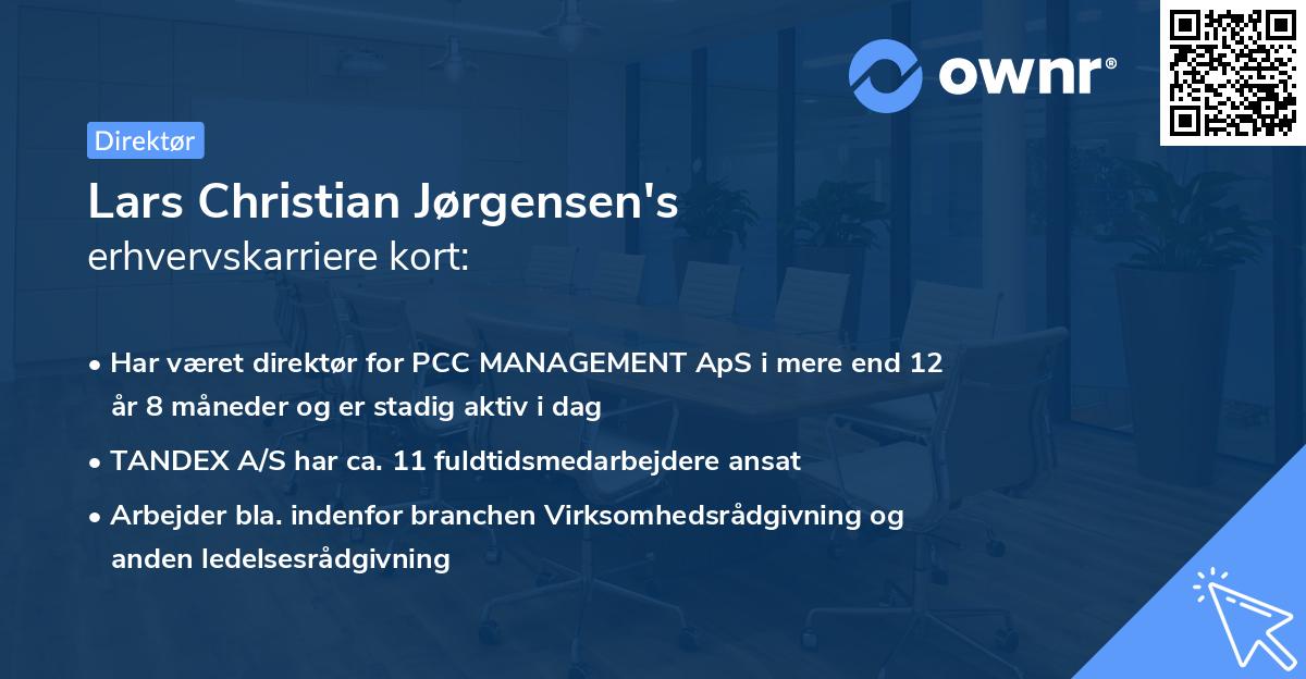 Lars Christian Jørgensen's erhvervskarriere kort