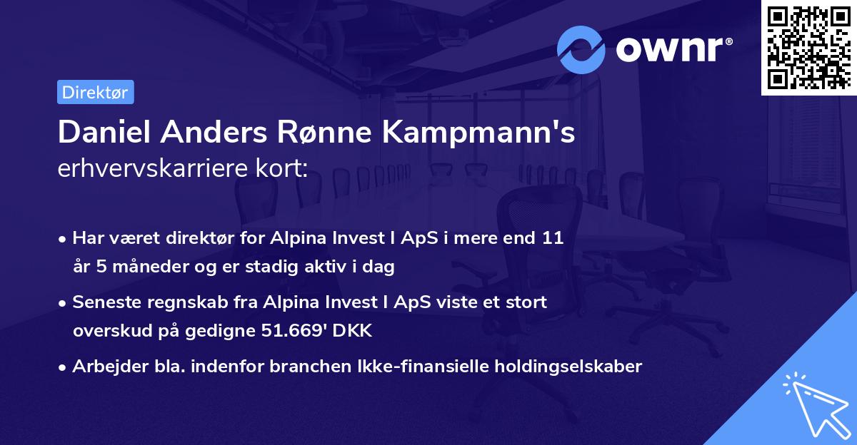 Daniel Anders Rønne Kampmann's erhvervskarriere kort