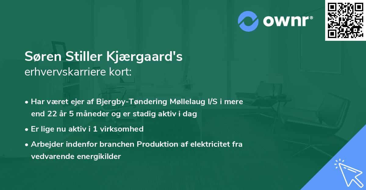 Søren Stiller Kjærgaard's erhvervskarriere kort