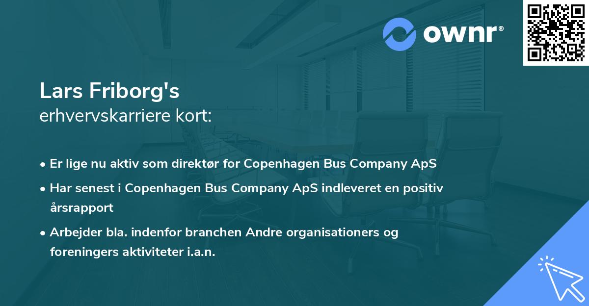 Lars Friborg's erhvervskarriere kort