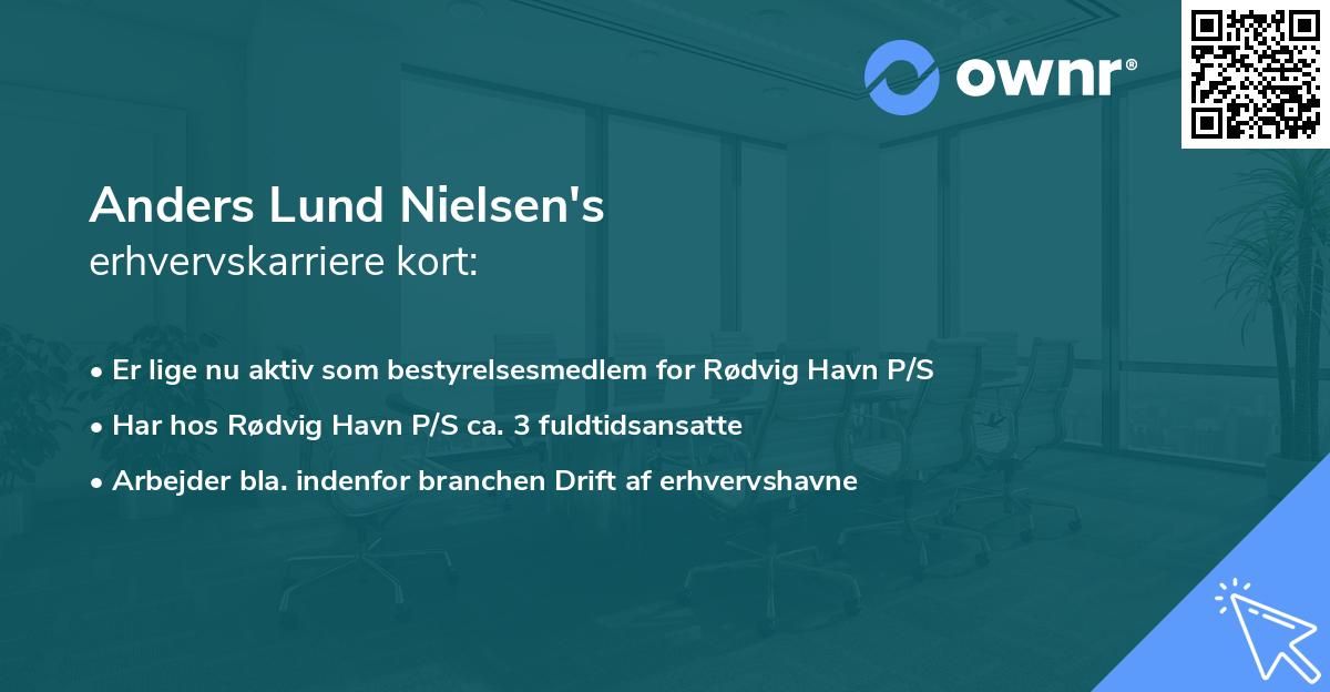 Anders Lund Nielsen's erhvervskarriere kort