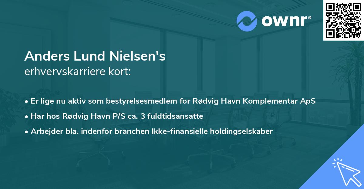 Anders Lund Nielsen's erhvervskarriere kort