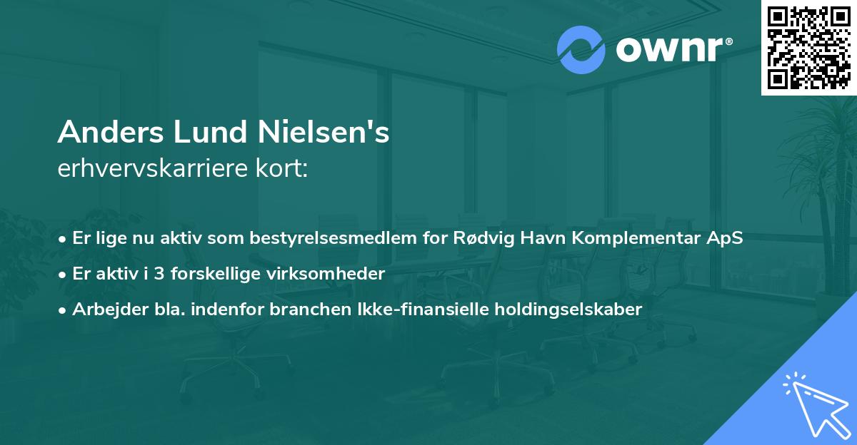 Anders Lund Nielsen's erhvervskarriere kort