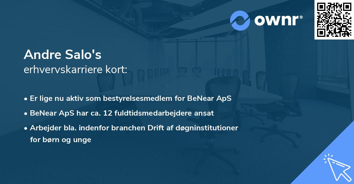 Andre Salo's erhvervskarriere kort