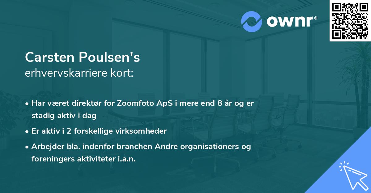 Carsten Poulsen's erhvervskarriere kort