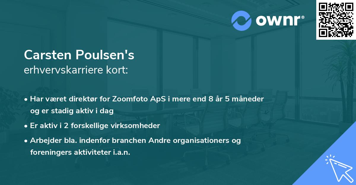Carsten Poulsen's erhvervskarriere kort