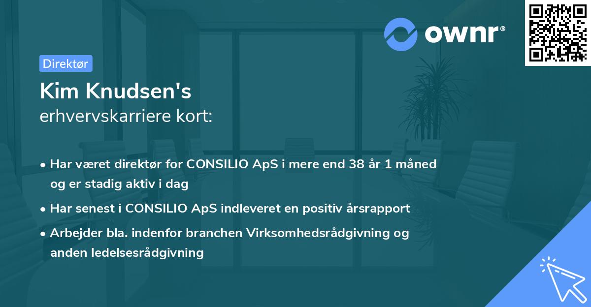 Kim Knudsen's erhvervskarriere kort