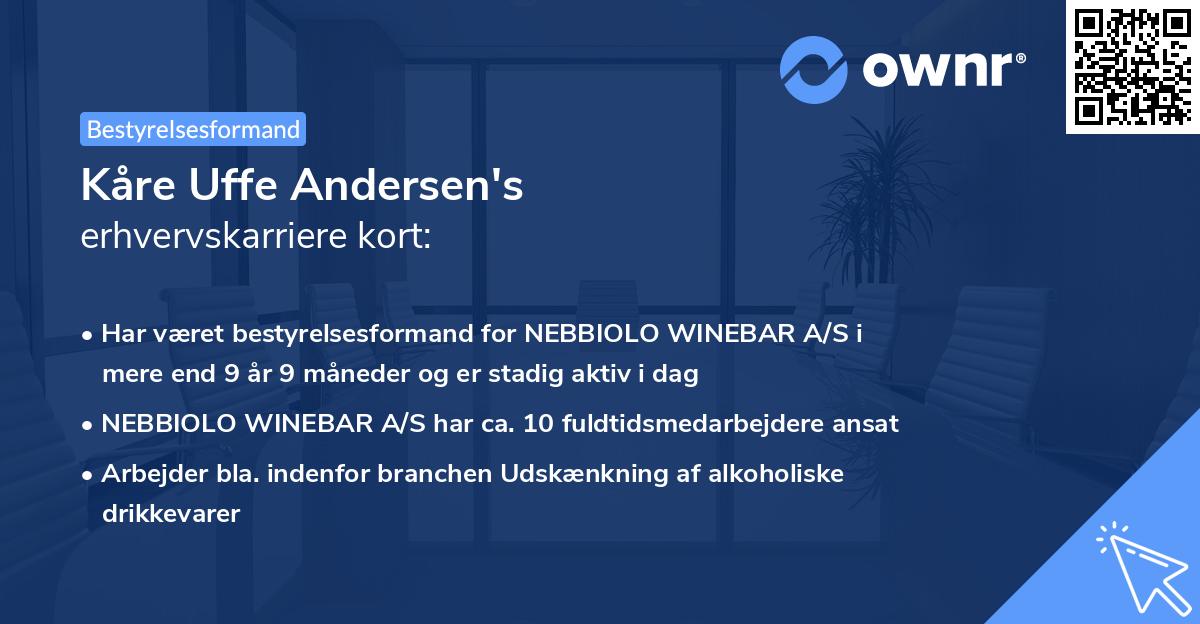 Kåre Uffe Andersen's erhvervskarriere kort