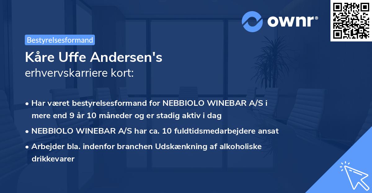 Kåre Uffe Andersen's erhvervskarriere kort
