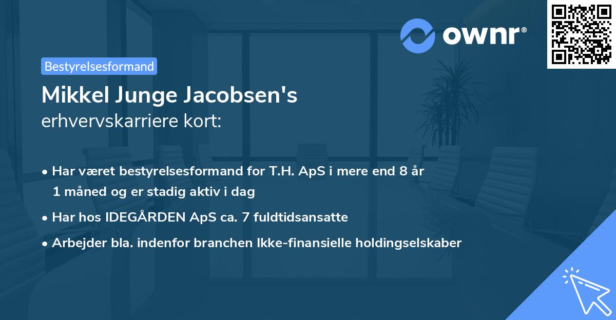 Mikkel Junge Jacobsen's erhvervskarriere kort
