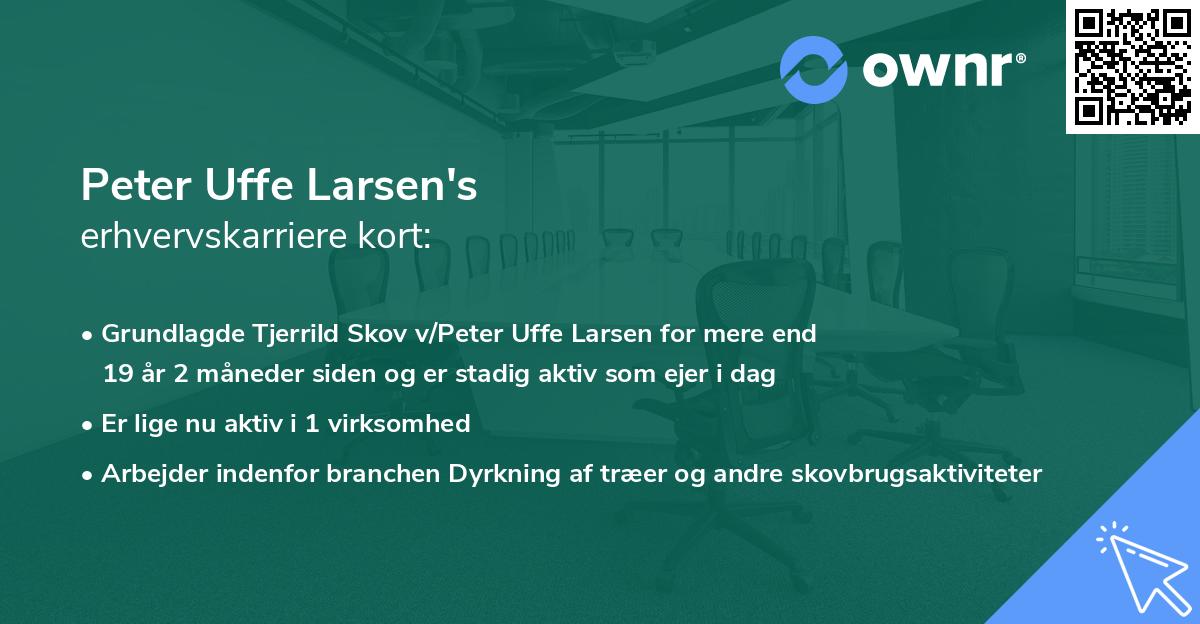 Peter Uffe Larsen's erhvervskarriere kort