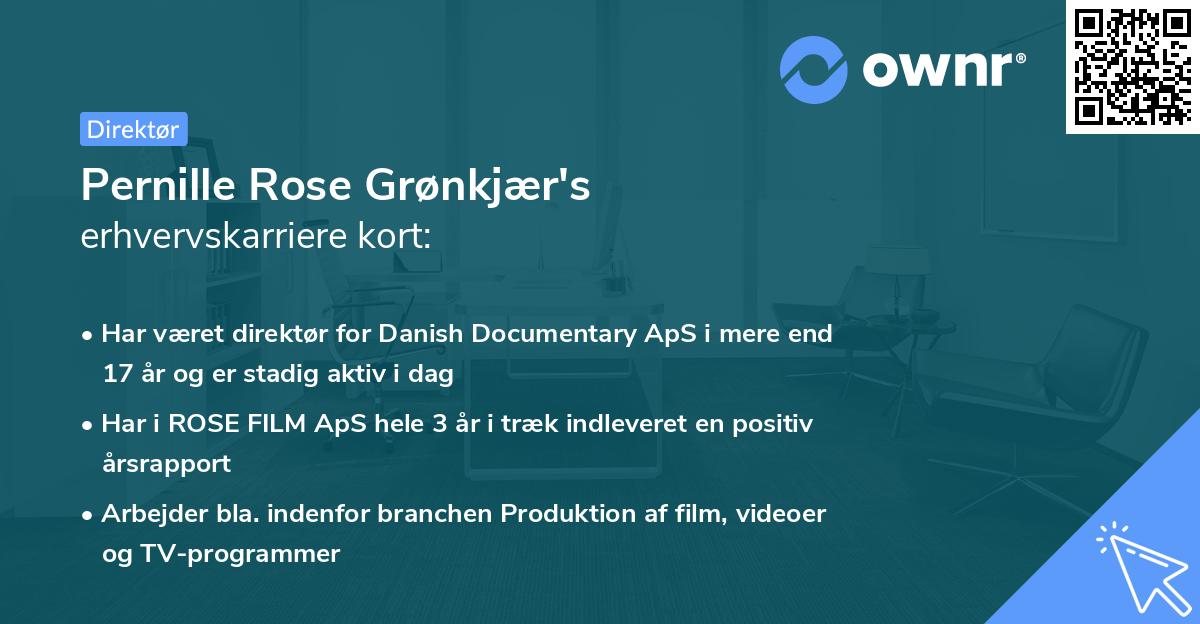 Pernille Rose Grønkjær's erhvervskarriere kort