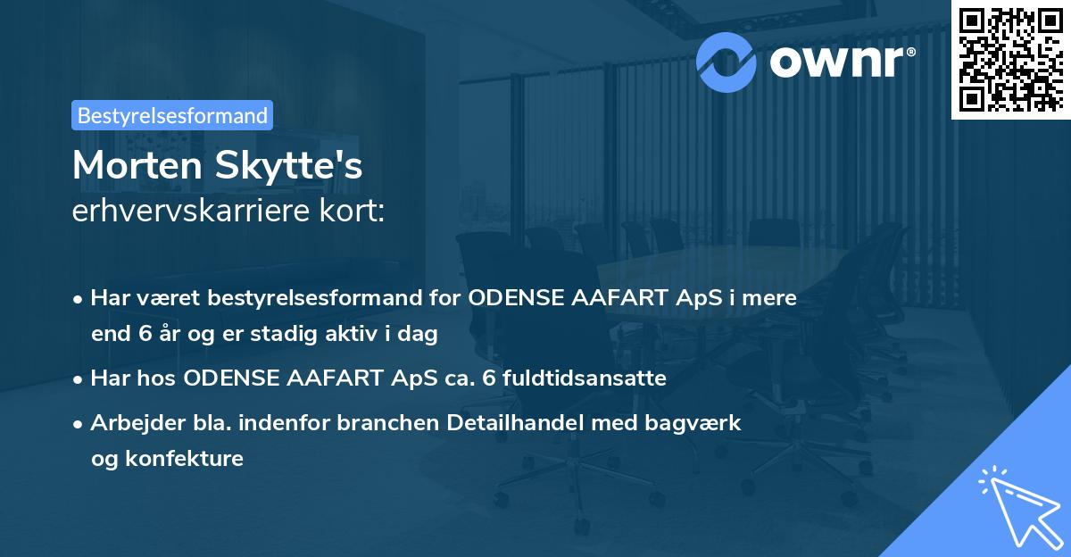 Morten Skytte's erhvervskarriere kort