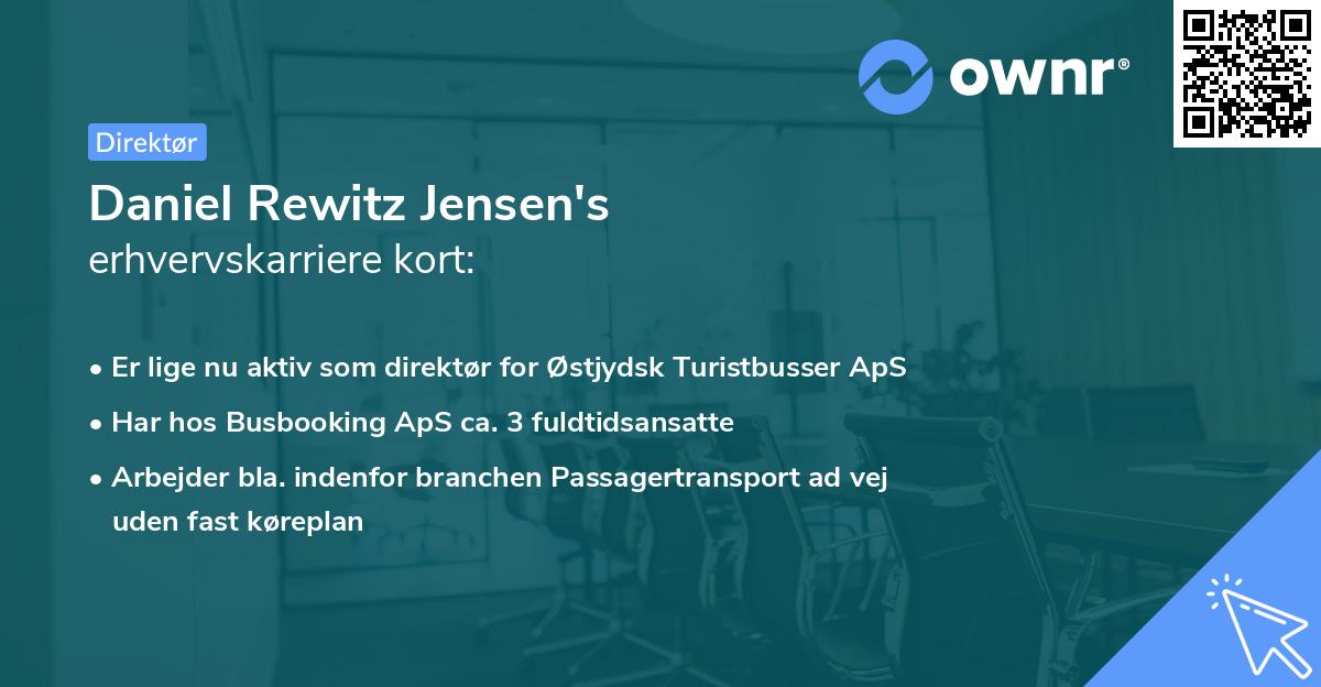 Daniel Rewitz Jensen's erhvervskarriere kort