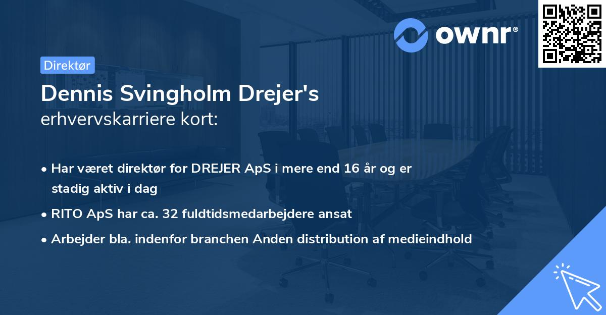 Dennis Svingholm Drejer's erhvervskarriere kort