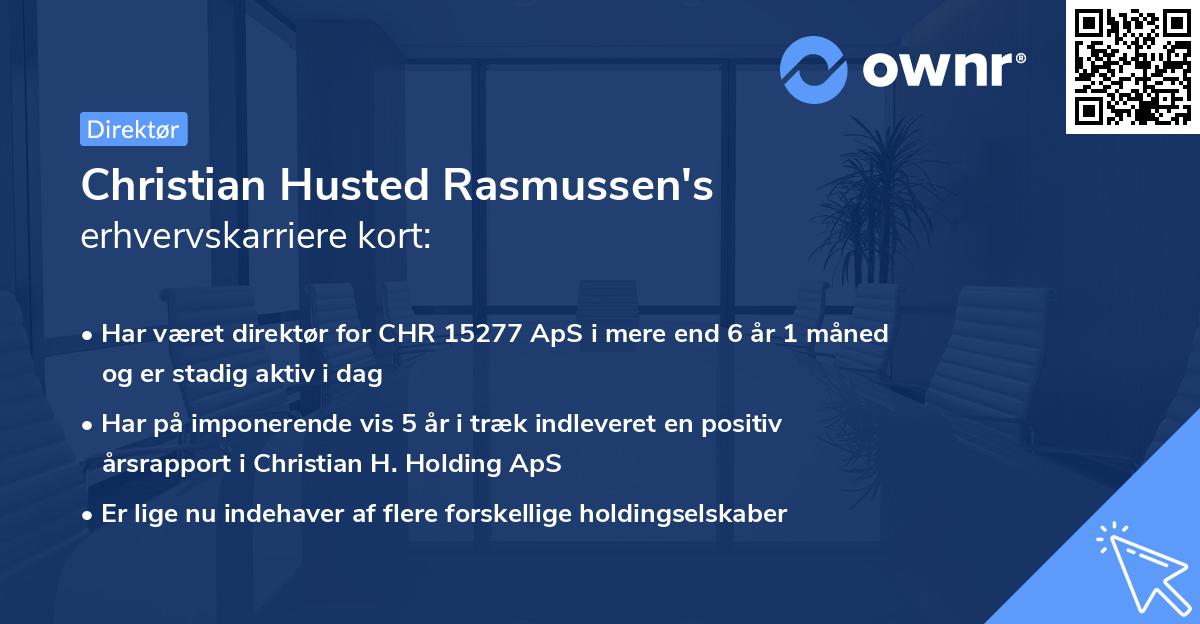 Christian Husted Rasmussen's erhvervskarriere kort