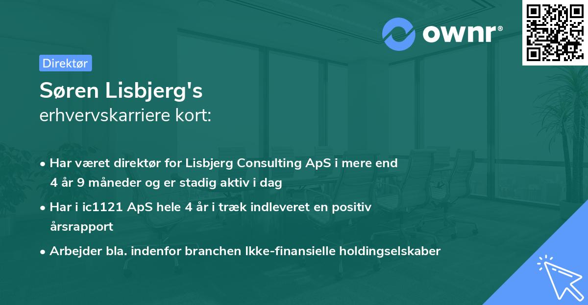 Søren Lisbjerg's erhvervskarriere kort