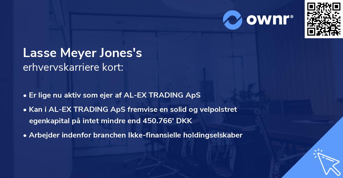 Lasse Meyer Jones's erhvervskarriere kort