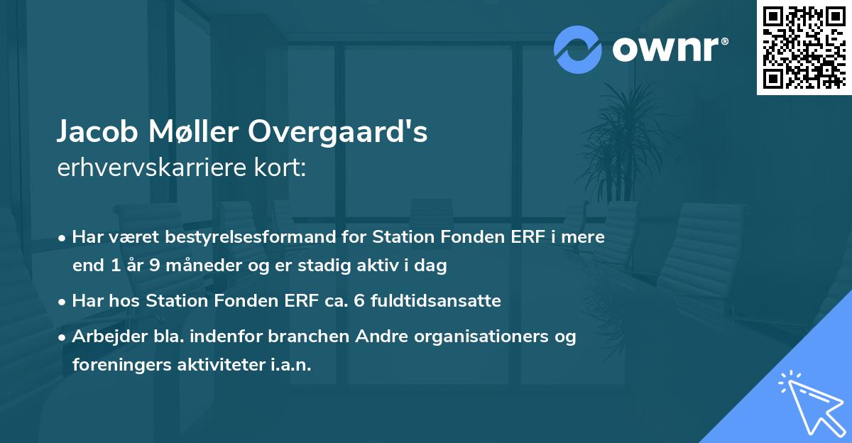 Jacob Møller Overgaard's erhvervskarriere kort