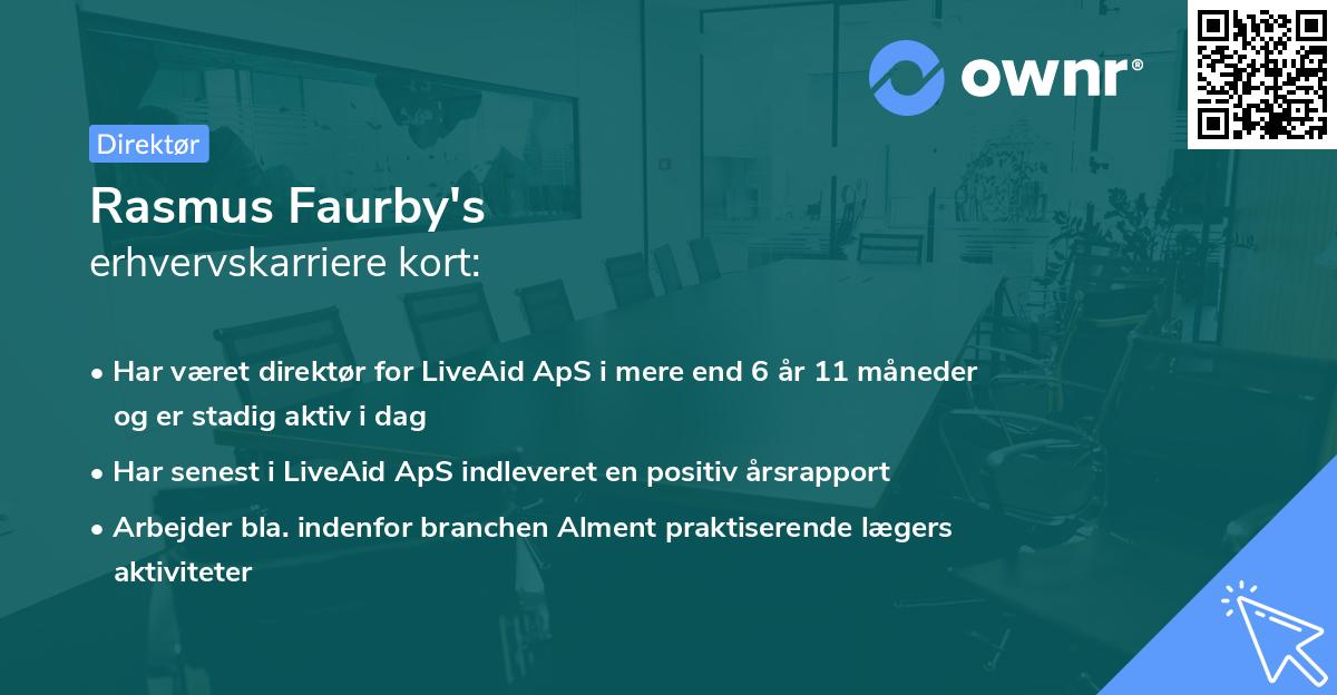 Rasmus Faurby's erhvervskarriere kort