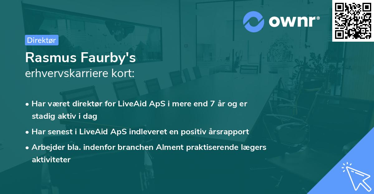 Rasmus Faurby's erhvervskarriere kort