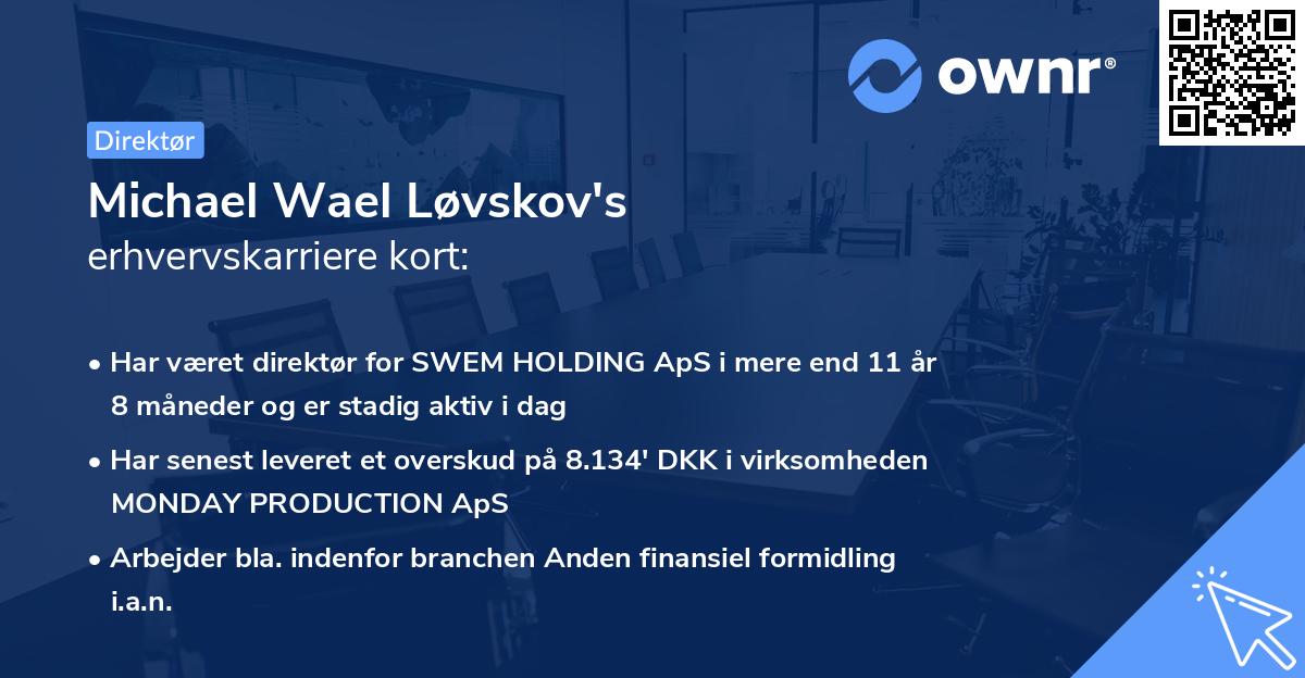 Michael Wael Løvskov's erhvervskarriere kort