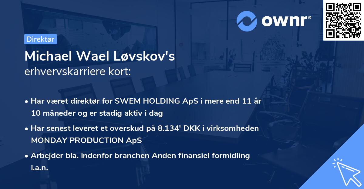 Michael Wael Løvskov's erhvervskarriere kort