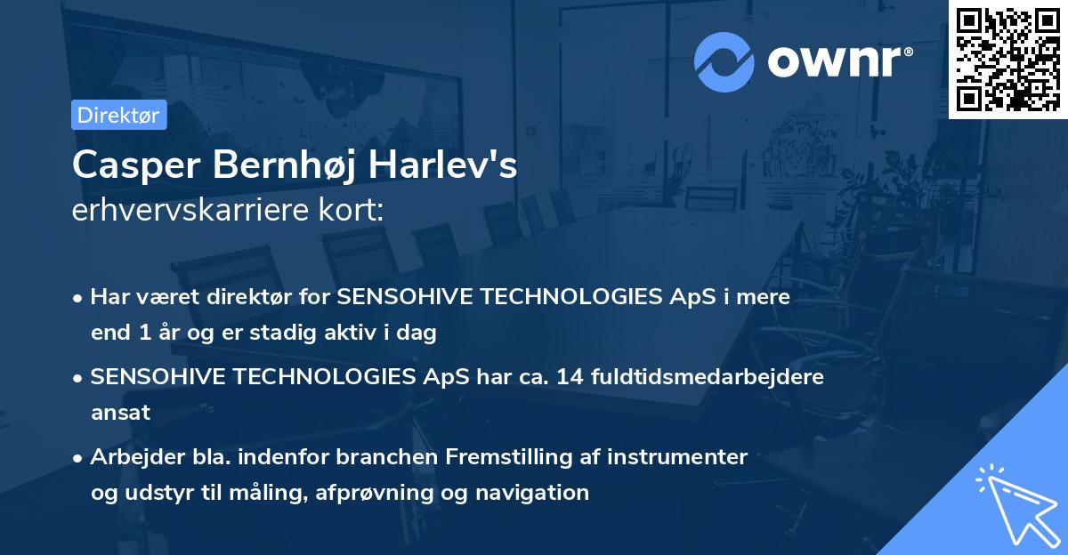 Casper Bernhøj Harlev's erhvervskarriere kort