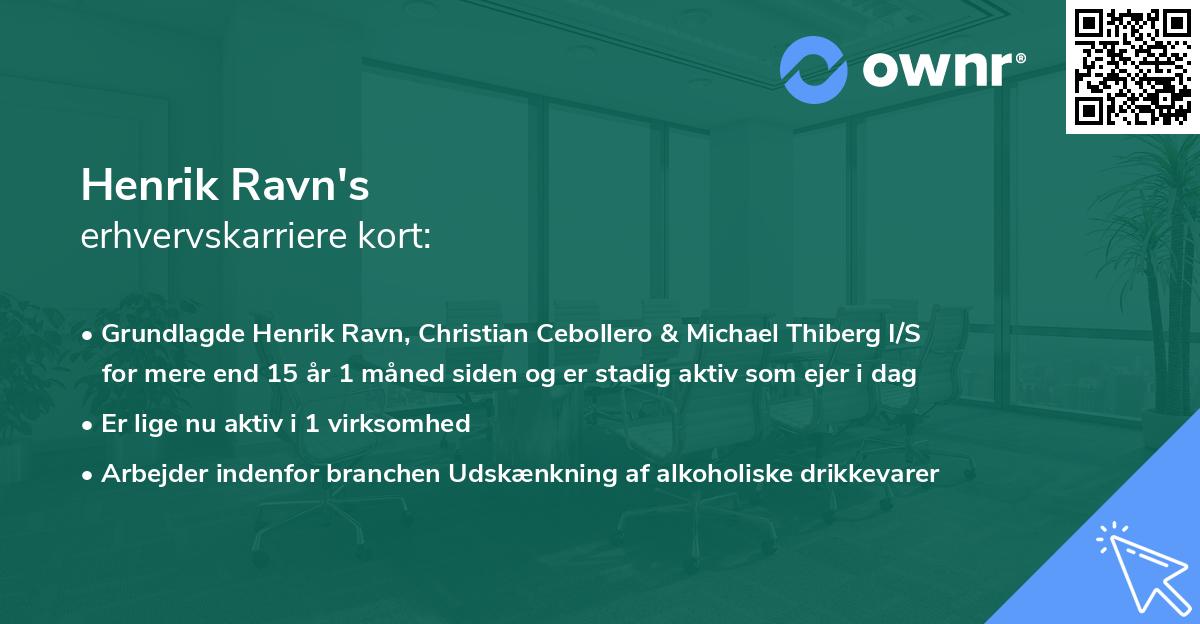 Henrik Ravn's erhvervskarriere kort