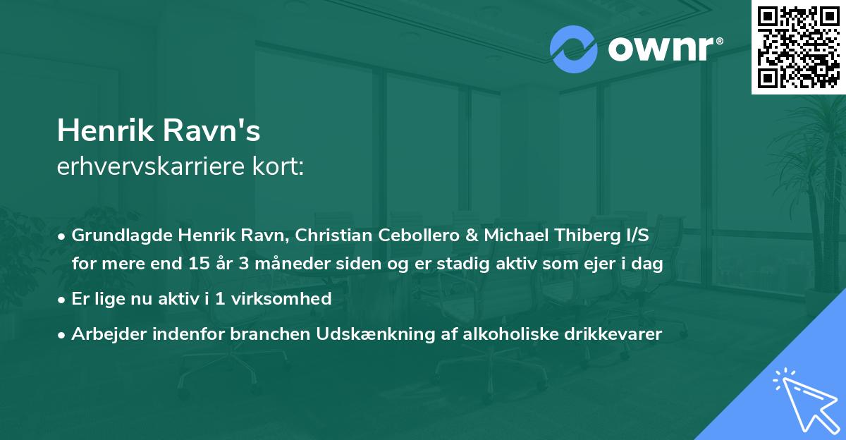 Henrik Ravn's erhvervskarriere kort