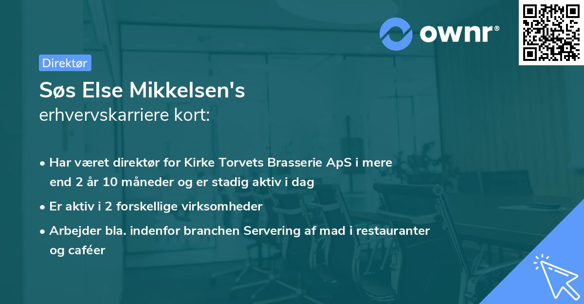 Søs Else Mikkelsen's erhvervskarriere kort
