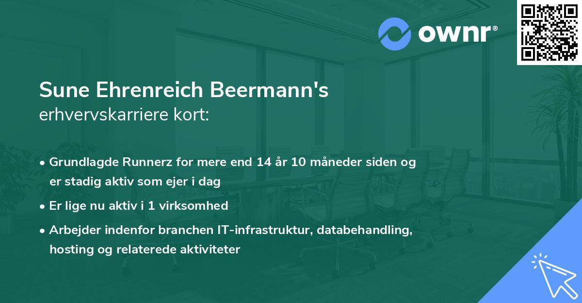 Sune Ehrenreich Beermann's erhvervskarriere kort