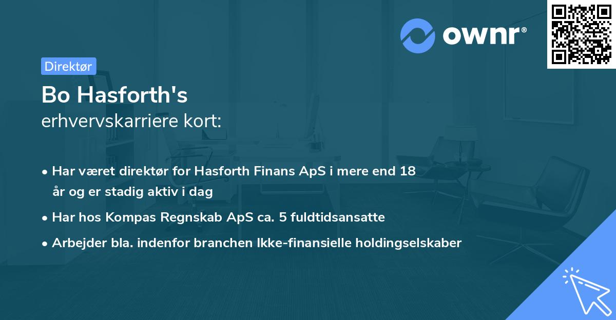 Bo Hasforth's erhvervskarriere kort