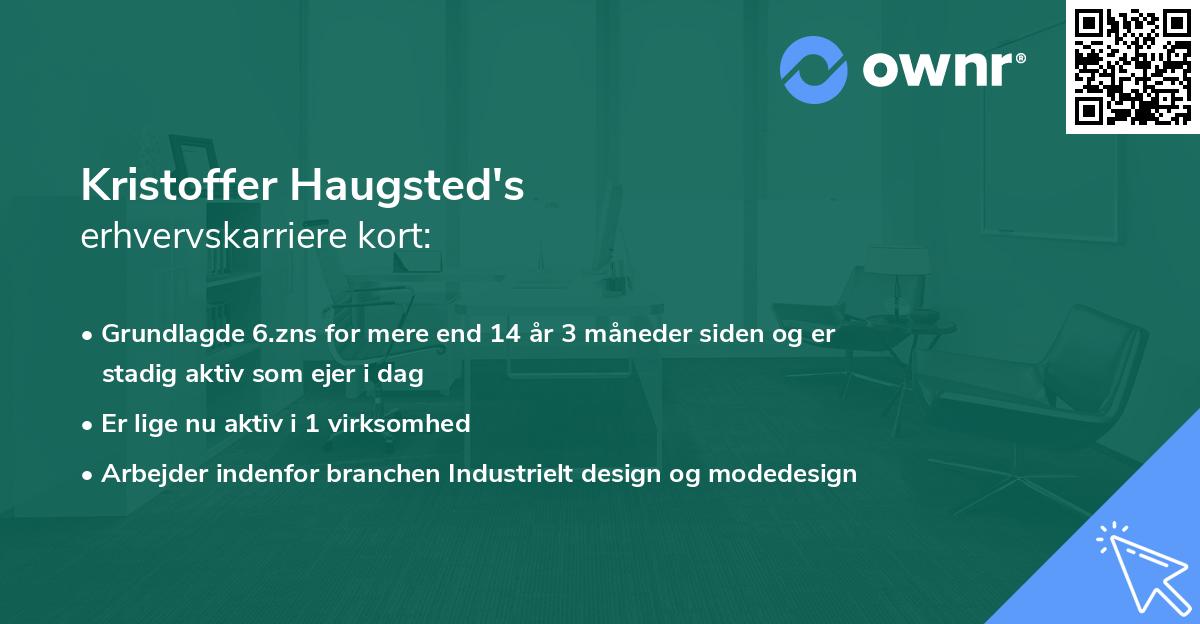 Kristoffer Haugsted's erhvervskarriere kort