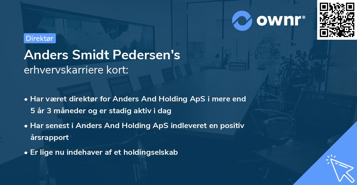 Anders Smidt Pedersen's erhvervskarriere kort
