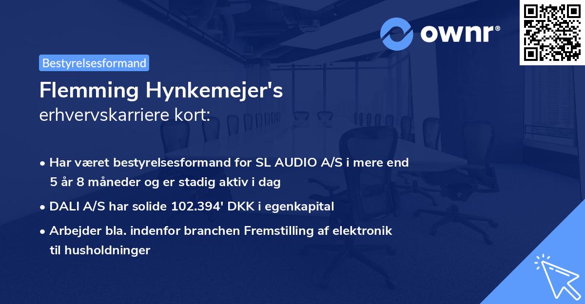 Flemming Hynkemejer's erhvervskarriere kort