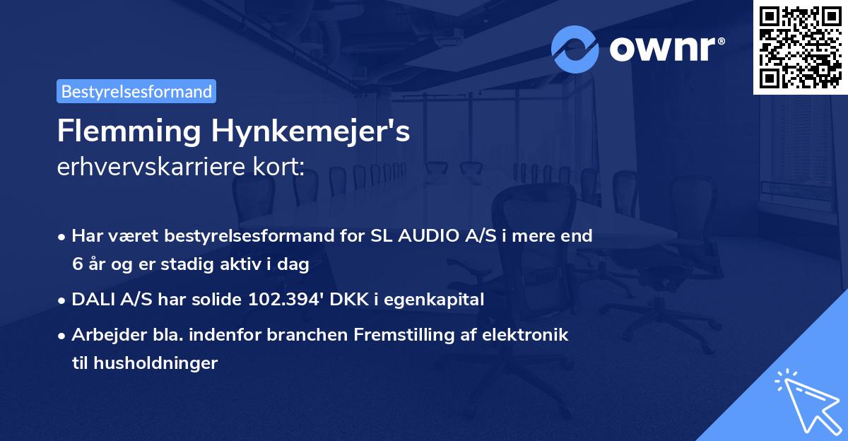 Flemming Hynkemejer's erhvervskarriere kort