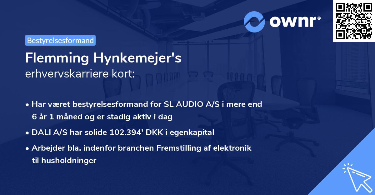Flemming Hynkemejer's erhvervskarriere kort